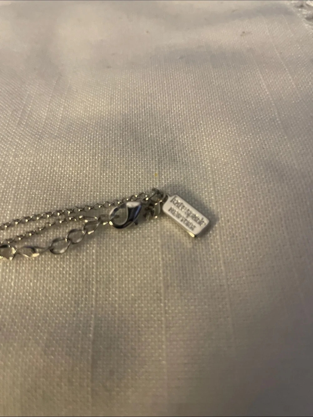 Kate Spade Silver Round Crystal Necklace NWOT